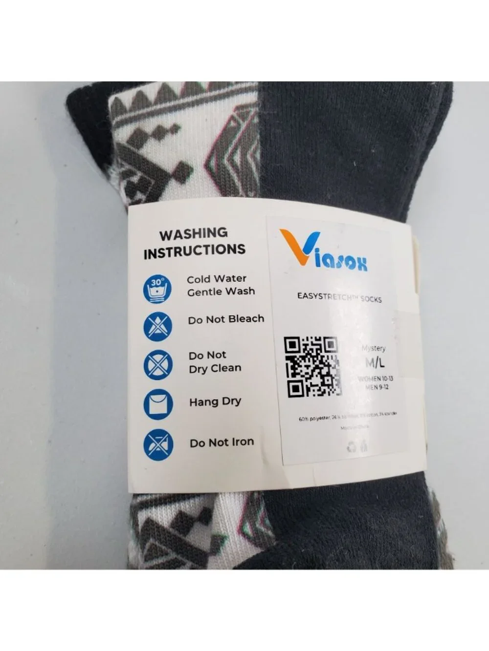 Viasox Easy Stretch Compression Socks Women Size S - M NWT Mystery Bamboo Blend